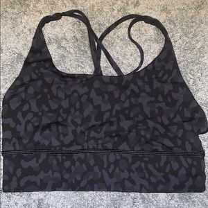 Longline lululemon gray camo energy bra